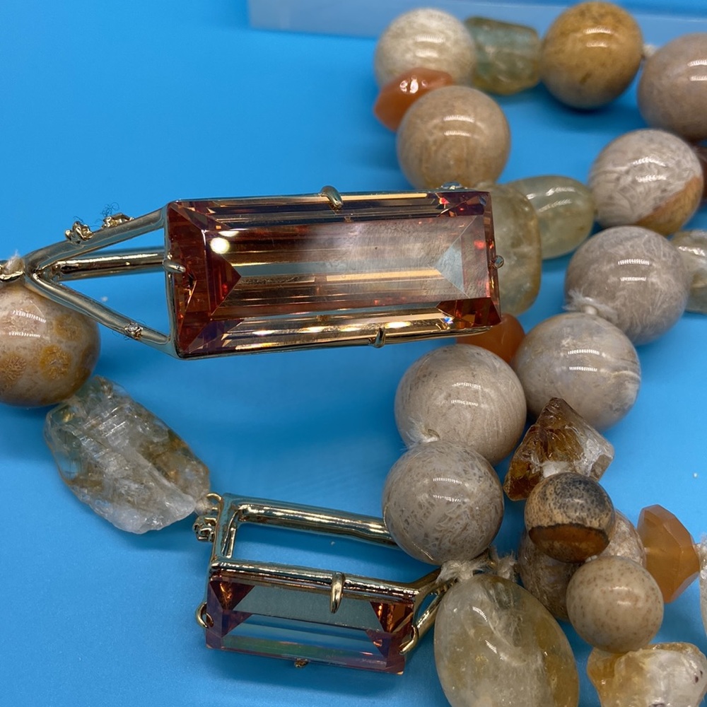 Triple Strand Statement Necklace - Picture 4 of 5